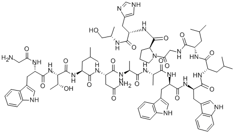 Structure of (ALA6,D-TRP8,L-ALANINOL15)-GALANIN (1-15)