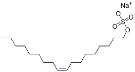 Structure of sodium (Z)-octadec-9-enyl sulphate