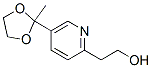 2-(5-(2-METHYL-1,3-DIOXOLAN-2-YL)-2-PYRIDYL]ETHANOL结构式