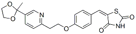 5-[4-[2-[5-(2-METHYL-1,3-DIOXOLAN-2-YL)-2-PYRIDYL]ETHOXY]-BENZYLIDENE]-2,4-THIAZOLIDINEDIONE结构式