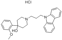 1-[3-(9H-CARBAZOL-9-YL)PROPYL]-4-(2-METHOXYPHENYL)-4-PIPERIDINOL HYDROCHLORIDE结构式