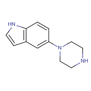 Structure of 1H-Indole, 5-(1-piperazinyl)-