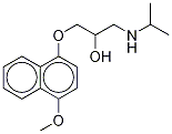 Structure of 1-[(4-METHOXY-1-NAPHTHALENYL)OXY]-3-[(1-METHYLETHYL)AMINO]-2-PROPANOL; 1-(ISOPROPYLAMINO)-3-[(4-METHOXY-NAPHTHALEN-1-YL)OXY]-2-PROPANOL