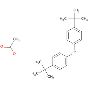 Structure of Iodonium, bis[4-(1,1-dimethylethyl)phenyl]-, acetate