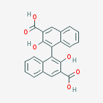 (aR)-2,2-Dihydroxy-1,1-binaphthalene-3,3-dicarboxylic acid结构式