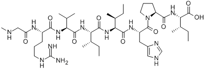 Structure of (SAR1,ILE4,8)-ANGIOTENSIN II