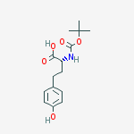 Benzenebutanoic acid, a-[[(1,1-dimethylethoxy)carbonyl]amino]-4-hydroxy-, (R)-结构式