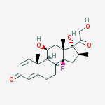 (8s,9r,10r,11s,13r,14s,16s,17r)-14-fluoro-11,17-dihydroxy-17-(2-hydroxyacetyl)-10,13,16-trimethyl-6,7,8,9,11,12,15,16-octahydrocyclopenta[a]phenanthren-3-one结构式