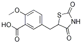 5-[(2,4-Dioxothiazolidin-5-yl)Methyl]-2-Methoxybenzoic acid结构式