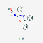 N-[(1s)-2-[(3s)-3-hydroxypyrrolidin-1-yl]-1-phenylethyl]-n-methyl-2,2-diphenylacetamide;hydrochloride结构式