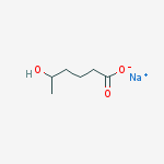 Chemical structure of 5-HYDROXYHEXANOIC ACID