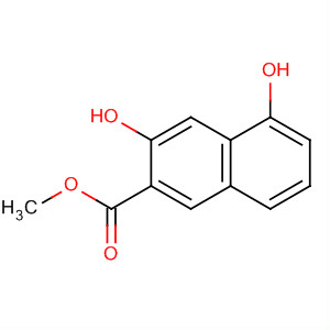 Structure of 2-Naphthalenecarboxylic acid, 3,5-dihydroxy-, methyl ester