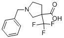 1-Benzyl-3-trifluoromethyl-pyrrolidine-3-carboxylic acid结构式