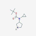 Structure of tert-Butyl cyclopropyl(pyrrolidin-3-yl)carbamate