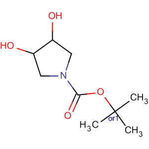 Structure of (3R,4S)-tert-butyl 3,4-dihydroxypyrrolidine-1-carboxylate