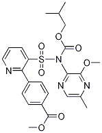 Methyl 4-{3-[(isobutoxycarbonyl)(3-methoxy-5-methyl-2-pyrazinyl)s ulfamoyl]-2-pyridinyl}benzoate结构式