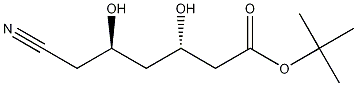 (3S,5R)-6-Cyano-3,5-dihydroxy-hexanoic Acid tert-Butyl Ester结构式