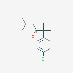 Structure of 1-[1-(4-Chlorophenyl)cyclobutyl]-3-methylbutan-1-one