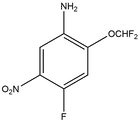 Chemical structure of 2-(Difluoromethoxy)-4-fluoro-5-nitrobenzenamine