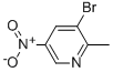 Structure of 3-BROMO-2-METHYL-5-NITROPYRIDINE