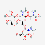Structure of Gal beta(1-3)[GlcNAc beta(1-6)]GalNAc-alpha-Thr