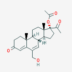 Structure of 17-(ACETYLOXY)-6-(HYDROXYMETHYL)-PREGNA-4,6-DIENE-3,20-DIONE