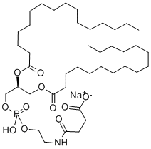 Structure of L-ALPHA-PHOSPHATIDYL-ETHANOLAMINE DIPALMITOYL, N-SUCCINYL SODIUM SALT