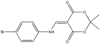 Structure of 5-[(4-Bromophenylamino)methylene]-2,2-dimethyl-1,3-dioxane-4,6-dione ,98%