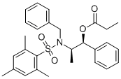 Structure of PROPIONIC ACID (1S,2R)-2-[N-BENZYL-N-(MESITYLENESULFONYL)AMINO]-1-PHENYLPROPYL ESTER