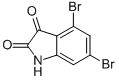 Structure of 4,6-DIBROMO ISATIN