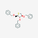 2,3,5-tri-O-benzyl-1,4-dideoxy-1,4-epithio-D-arabinitol结构式