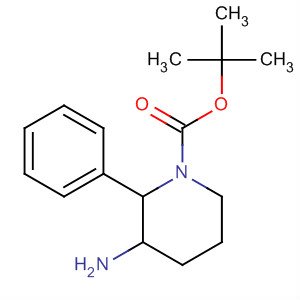 Structure of 1-Piperidinecarboxylic acid, 3-amino-2-phenyl-, 1,1-dimethylethyl ester,(2S,3S)-