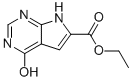 Structure of ethyl 4-hydroxy-7H-pyrrolo[2,3-d]pyrimidine-6-carboxylate