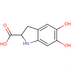 Structure of 1H-Indole-2-carboxylic acid, 2,3-dihydro-5,6-dihydroxy-