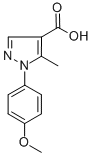 Structure of 1-(4-METHOXYPHENYL)-5-METHYL-1H-PYRAZOLE-4-CARBOXYLIC ACID