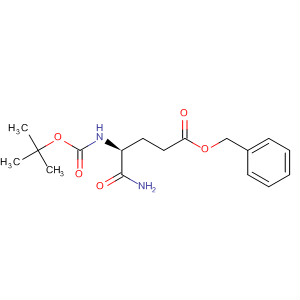 Structure of Pentanoic acid,5-amino-4-[[(1,1-dimethylethoxy)carbonyl]amino]-5-oxo-, phenylmethylester, (S)-