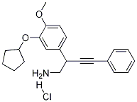 2-(3-(Cyclopentyloxy)-4-methoxyphenyl)-4-phenylbut-3-yn-1-amine hydrochloride结构式