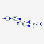 Structure of N,n,3-trimethyl-4-[6-[6-(4-methylpiperazin-1-yl)-1h-benzimidazol-2-yl]-1h-benzimidazol-2-yl]aniline
