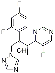 Structure of (2R,3S/2S,3R)-2-(2,4-difluorophenyl)-3-(5-fluoro-4-pyrimidinyl)-1-(1H-1,2,4-triazol-1-yl)-2-butanol