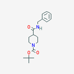 N-Benzyl 1-BOC-piperidine-4-carboxamide结构式