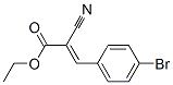 Structure of 2-Propenoic acid, 2-cyano-3-(4-bromophenyl)-, ethyl ester