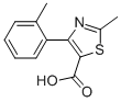 Structure of 2-METHYL-4-(2-METHYLPHENYL)-5-THIAZOLECARBOXYLIC ACID