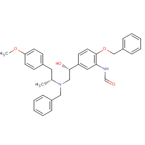 Formamide,N-[5-[(1R)-1-hydroxy-2-[[(1R)-1-methyl-2-(4-methoxyphenyl)ethyl](phenylmethyl)amino]ethyl]-2-(phenylmethoxy)phenyl]-结构式