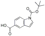 Structure of 1H-Indole-1,5-dicarboxylic acid, 1-(1,1-diMethylethyl) ester
