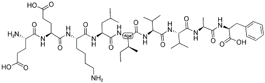 Structure of H-GLU-GLU-LYS-LEU-ILE-VAL-VAL-ALA-PHE-OH