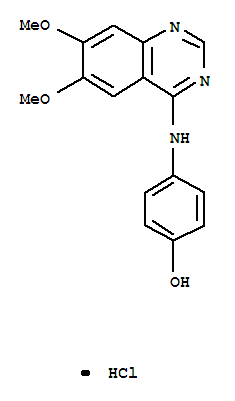 4-(4-hydroxylphenyl)-amino-6,7-dimethoxyquinazoline hydrochloride dihydrate结构式