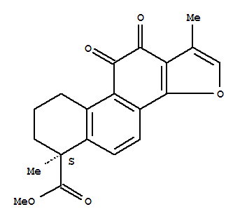 Structure of (-)-6,7,8,9,10,11-Hexahydro-1,6-dimethyl-10,11-dioxophenanthro[1,2-b]furan-6-carboxylic acid methyl ester