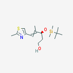 Structure of (-)-(3S,4E)-3-([TERT-BUTYL(DIMETHYL)SILYL]OXY)-4-METHYL-5-(2-METHYL-1,3-THIAZOL-4-YL)PENT-4-EN-1-OL