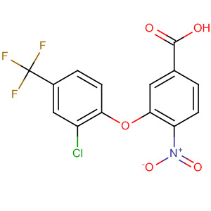 Structure of Benzoic acid, 3-[2-chloro-4-(trifluoromethyl)phenoxy]-4-nitro-