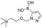 1-((2-(Trimethylsilyl)ethoxy)methyl)pyrazole-5-boronic结构式